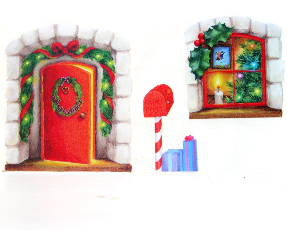 Christmas Fairy Door Decal