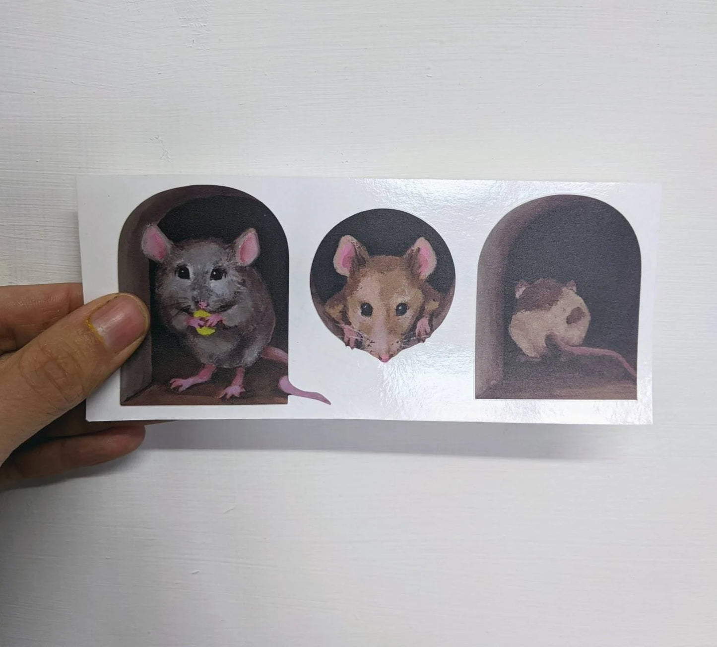 set of 3 mini mouse hole scenes