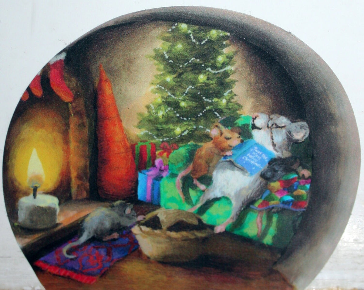 Twas the night before Christmas - mouse hole decal