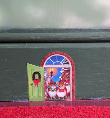 Christmas Carol Mouse Hole Decal