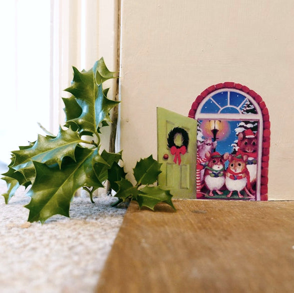 Christmas Carol Mouse Hole Decal