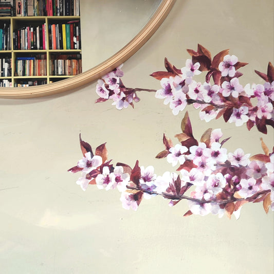 20% off at checkout * cherry plum blossom decal