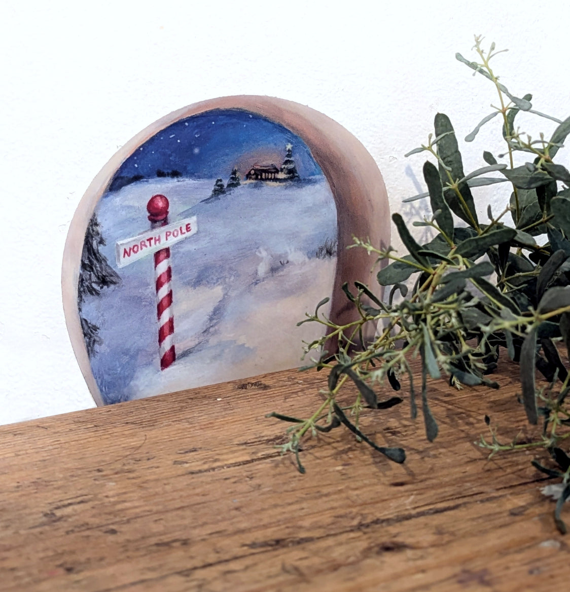 Door to the North Pole! Mouse hole wall decal