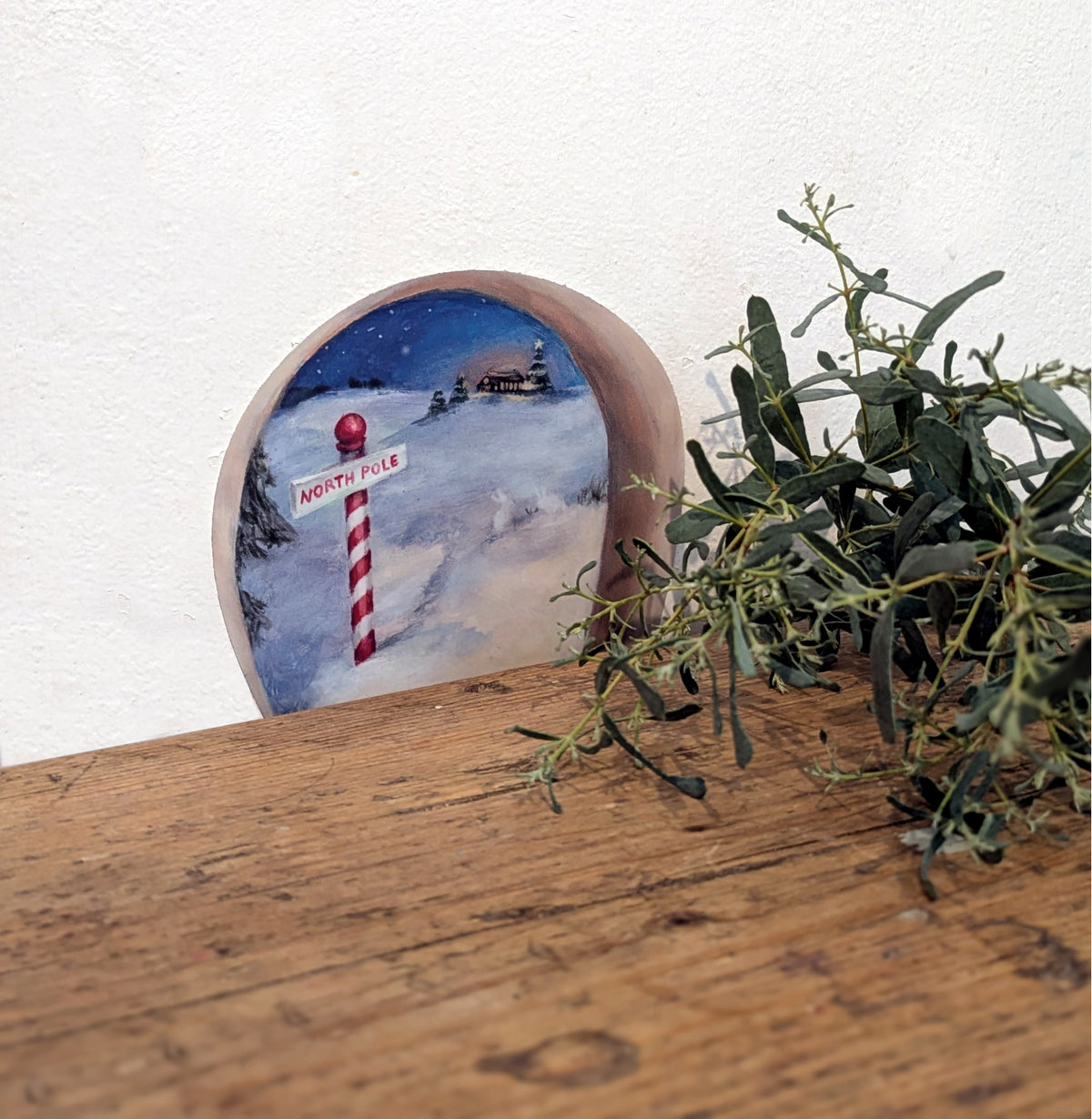 Door to the North Pole! Mouse hole wall decal