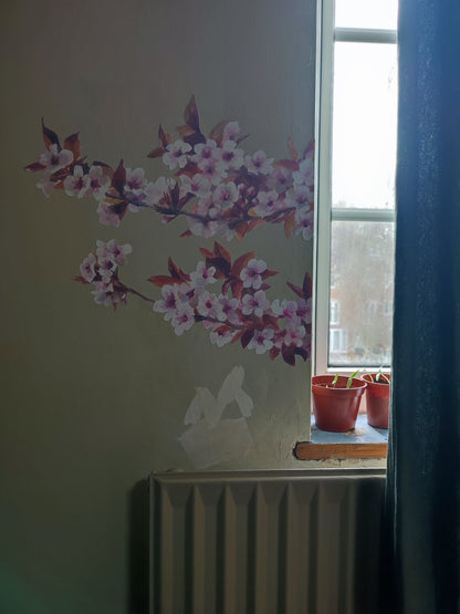 20% off at checkout * cherry plum blossom decal