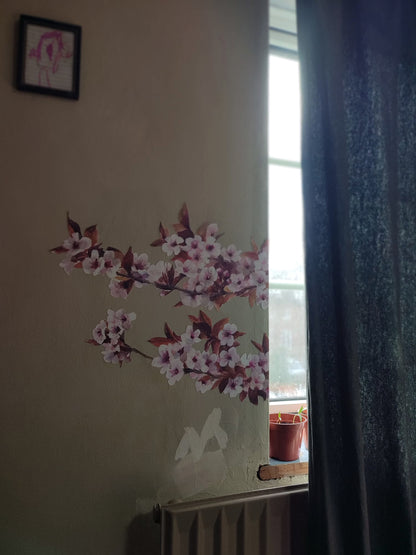 20% off at checkout * cherry plum blossom decal